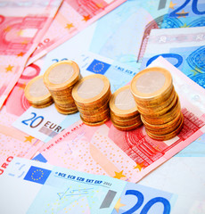 Diagram from coins for euro.