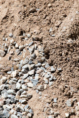 background of sand and gravel