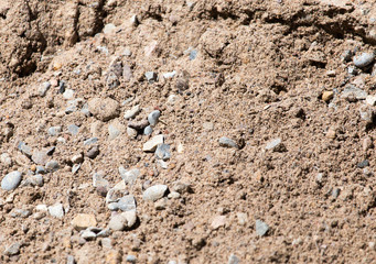 background of sand and gravel
