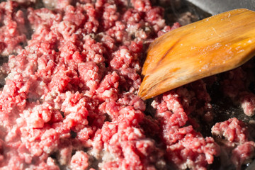 minced fried in a pan