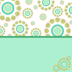 Abstract circles retro style background with place for text