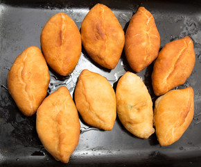 cakes fried in a pan