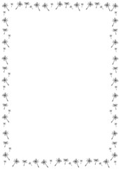 Border with dandelion seeds.