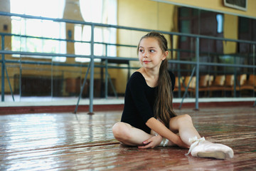 Little girl in the dance class