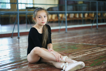 Little girl in the dance class