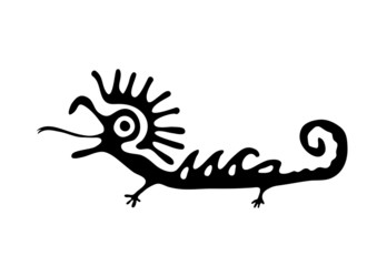 lizard or dragon in native style