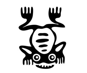 Frog in style of Maya