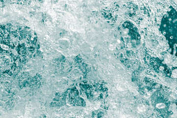 rough water with splashes on nature