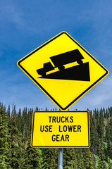 Steep Grade Warning Sign