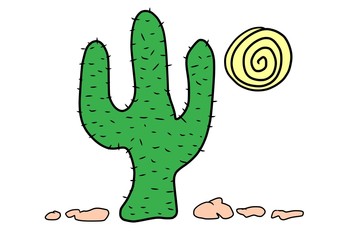 doodle cactus
