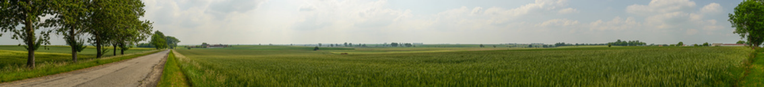 Panorama photo of farmland ,Poland.