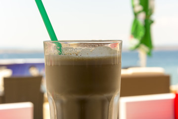 Ice-coffee in the beach bar