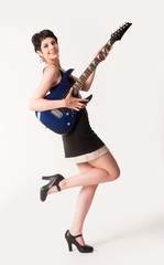 Attractive girl with guitar