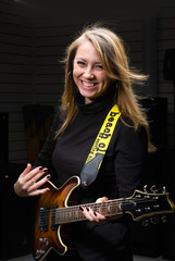 Pretty woman with guitar