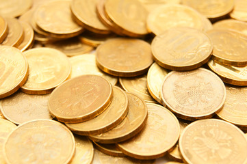 Gold coins.