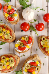 Bruschettas from above