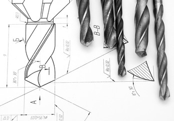 Drills and the drawing.