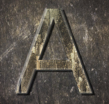 Metal  Letter  "a"