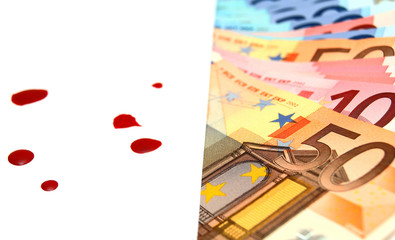 Envelope, blood and money.