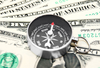 Money and compass.