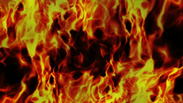Flames on Textile Background