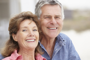 Senior couple head and shoulders