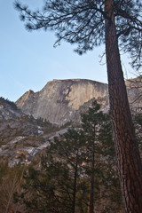 Obraz premium Majestic view of Half Dome at Yosemite National Park