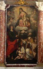 Obraz premium Altar painting, Basilica St Maria della Steccata, Parma, Italy