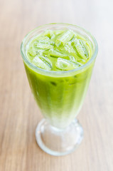 Iced green tea latte