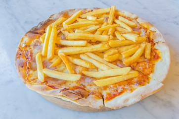 French fries Pizza
