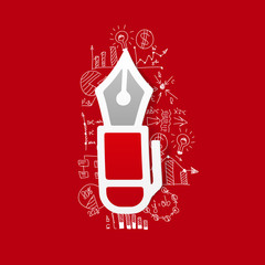 Drawing business formulas: pen