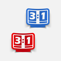 realistic design element: score board
