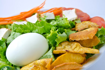 Islamic Salad on white blow.