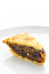 Apple pie isolated on white background