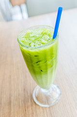 Iced green tea latte