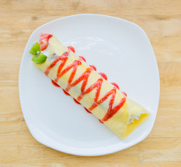 Fruit crepe cake