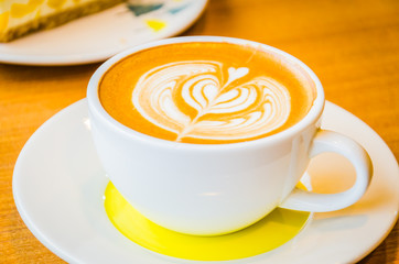 Latte art coffee