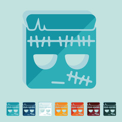 Flat design: zombie