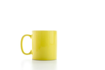 Color mug isolated on white