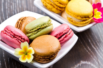 Tasty colorful macaroon