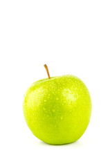 Green apple isolated white background