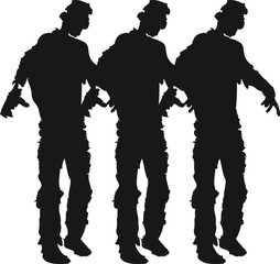 3 Zombies Party Freunde Team Crew