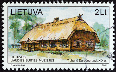 Dwelling house from the district of Darbenai (Lithuania 2001)