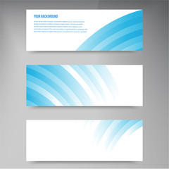 set of modern vector banners with lines