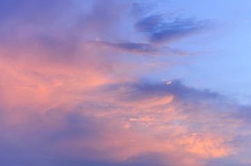 Naklejka na ściany i meble Evening sky and clouds