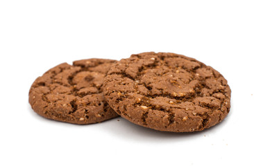 chocolate cookies isolated