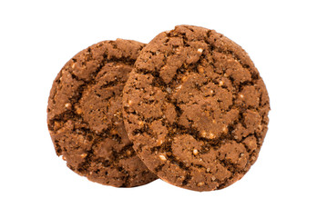 chocolate cookies isolated