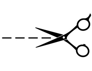 cutting scissors with line