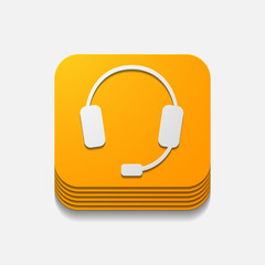 square button: headphones