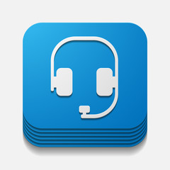 square button: headphones